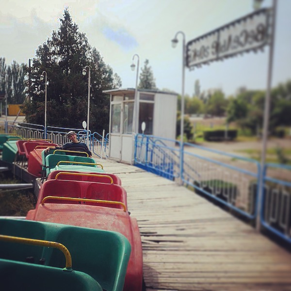 We found abandoned amusement park in the middle of nowhere.